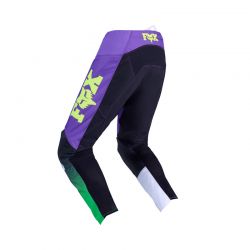 SPODNIE MOTOCYKLOWE FOX 180 KAWASAKI PURPLE WHITE  ENDURO CROSS