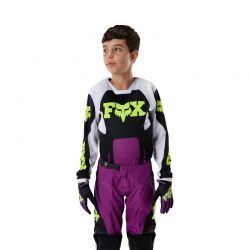 BLUZA MOTOCYKLOWA JUNIOR FOX 180 RAID PURPLE LAVA  ENDURO CROSS