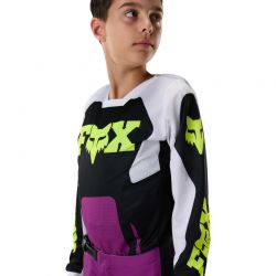 BLUZA MOTOCYKLOWA JUNIOR FOX 180 RAID PURPLE LAVA  ENDURO CROSS