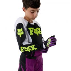 BLUZA MOTOCYKLOWA JUNIOR FOX 180 RAID PURPLE LAVA  ENDURO CROSS