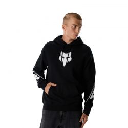 BLUZA Z KAPTUREM FOX APEX FLEECE PO BLACK  ENDURO CROSS