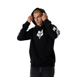 BLUZA Z KAPTUREM FOX APEX FLEECE PO BLACK  ENDURO CROSS