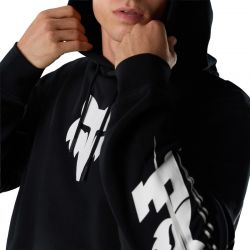 BLUZA Z KAPTUREM FOX APEX FLEECE PO BLACK  ENDURO CROSS