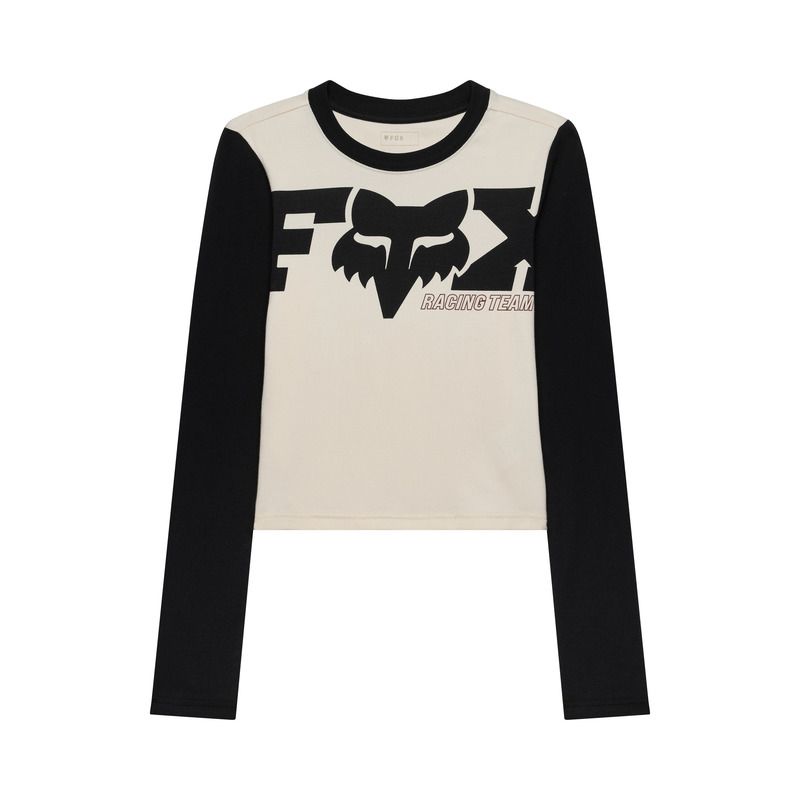 KOSZULKA Z DŁUGIM RĘKAWEM DAMSKA FOX COLDPRESS RIB LS PEARL WHITE  ENDURO CROSS