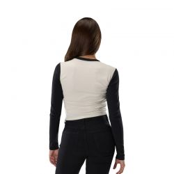 KOSZULKA Z DŁUGIM RĘKAWEM DAMSKA FOX COLDPRESS RIB LS PEARL WHITE  ENDURO CROSS