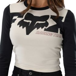KOSZULKA Z DŁUGIM RĘKAWEM DAMSKA FOX COLDPRESS RIB LS PEARL WHITE  ENDURO CROSS