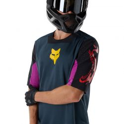 KOSZULKA ROWEROWA FOX DEFEND SS CREATION GALAXY BLUE  ENDURO CROSS