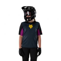 KOSZULKA ROWEROWA JUNIOR FOX DEFEND SS CREATION GALAXY BLUE  ENDURO CROSS