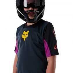 KOSZULKA ROWEROWA JUNIOR FOX DEFEND SS CREATION GALAXY BLUE  ENDURO CROSS
