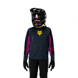 KOSZULKA ROWEROWA Z DŁUGIM RĘKAWEM JUNIOR FOX DEFEND LS CREATION GALAXY BLUE  ENDURO CROSS