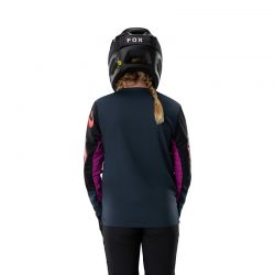 KOSZULKA ROWEROWA Z DŁUGIM RĘKAWEM JUNIOR FOX DEFEND LS CREATION GALAXY BLUE  ENDURO CROSS