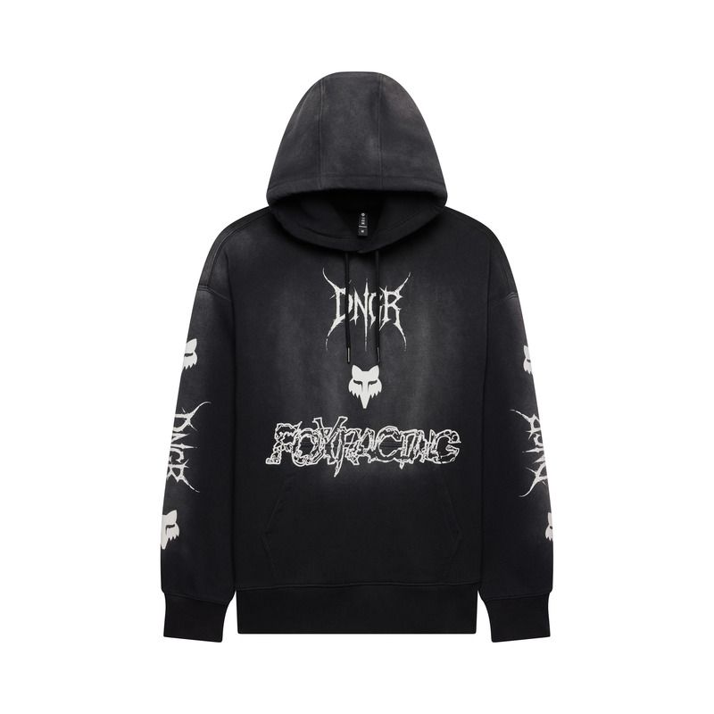 BLUZA Z KAPTUREM FOX DNGR HEAVYWEIGHT FLEECE PO BLACK  ENDURO CROSS