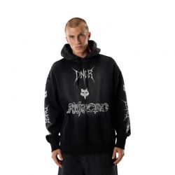 BLUZA Z KAPTUREM FOX DNGR HEAVYWEIGHT FLEECE PO BLACK  ENDURO CROSS