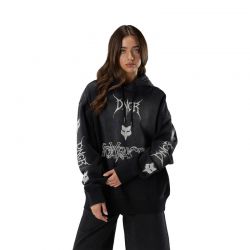 BLUZA Z KAPTUREM FOX DNGR HEAVYWEIGHT FLEECE PO BLACK  ENDURO CROSS