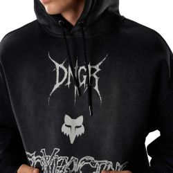 BLUZA Z KAPTUREM FOX DNGR HEAVYWEIGHT FLEECE PO BLACK  ENDURO CROSS