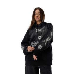 BLUZA Z KAPTUREM FOX DNGR HEAVYWEIGHT FLEECE PO BLACK  ENDURO CROSS