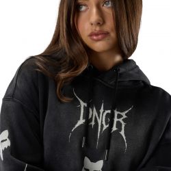 BLUZA Z KAPTUREM FOX DNGR HEAVYWEIGHT FLEECE PO BLACK  ENDURO CROSS