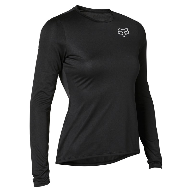 KOSZULKA TERMOAKTYWNA Z DŁUGIM RĘKAWEM FOX LADY TECBASE BLACK  ENDURO CROSS