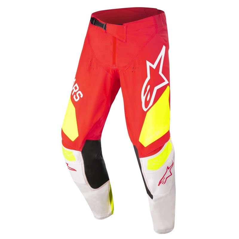 SPODNIE ALPINESTARS TECHSTAR FACTORY FLUO RED/WHITE/FLUO YELLOW 