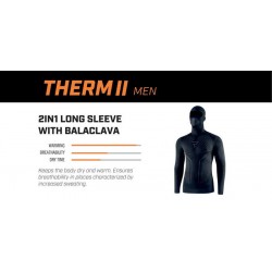 KOSZULKA TERMOAKTYWNA REBELHORN Z KOMINIARKĄ THERM II 2W1 BLACK/GREY 