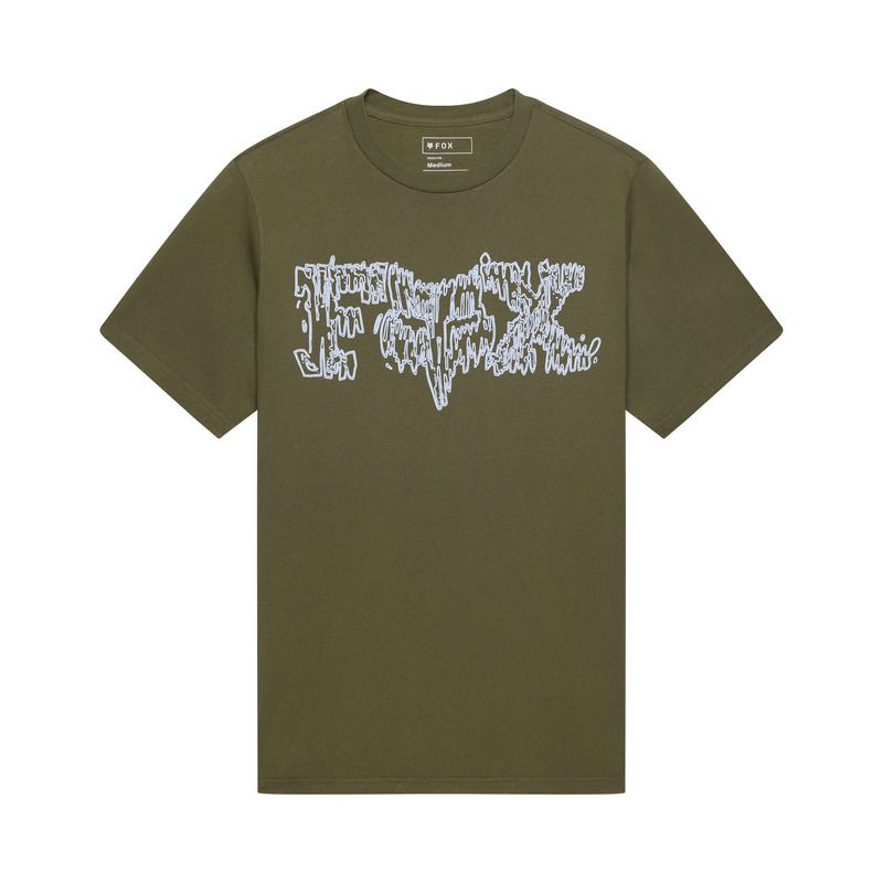 T-SHIRT FOX DUSTPROOF 195 ORIGINAL OLIVE GREEN  ENDURO CROSS