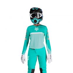 BLUZA MOTOCYKLOWA DAMSKA FOX FLEXAIR FRACTURE AQUA  ENDURO CROSS
