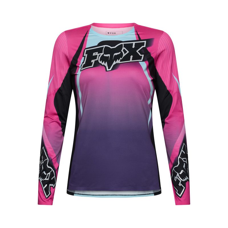 KOSZULKA ROWEROWA Z DŁUGIM RĘKAWEM DAMSKA FOX FLEXAIR LS TS57 SE PINK  ENDURO CROSS