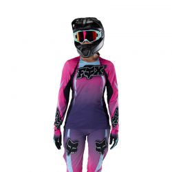 KOSZULKA ROWEROWA Z DŁUGIM RĘKAWEM DAMSKA FOX FLEXAIR LS TS57 SE PINK  ENDURO CROSS