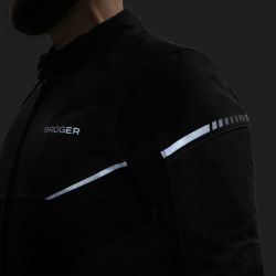 KURTKA MOTOCYKLOWA TEKSTYLNA BROGER GRID BLACK 
