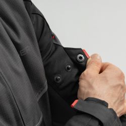 KURTKA MOTOCYKLOWA TEKSTYLNA BROGER GRID BLACK DARK GREY RED 