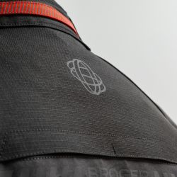 KURTKA MOTOCYKLOWA TEKSTYLNA BROGER GRID BLACK DARK GREY RED 
