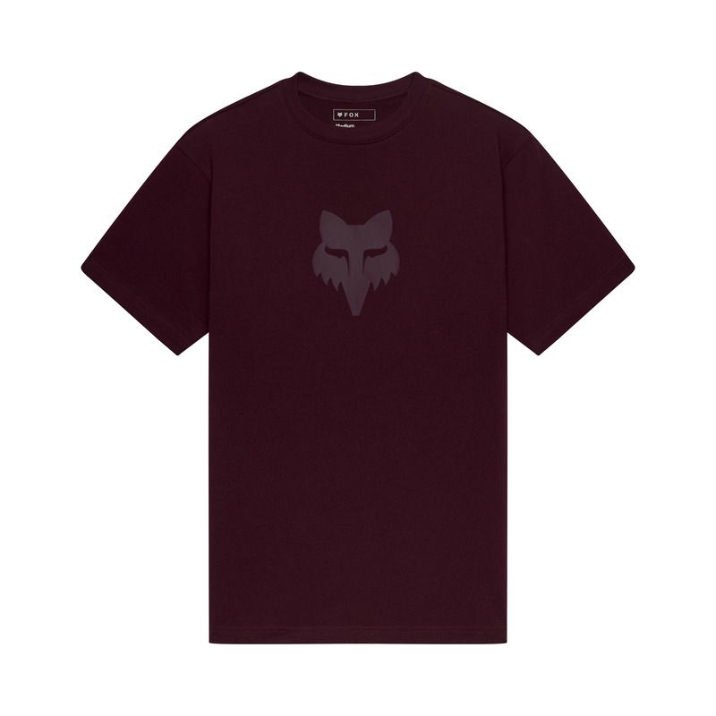 T-SHIRT FOX HEAD HEAVYWEIGHT DARK MAROON  ENDURO CROSS
