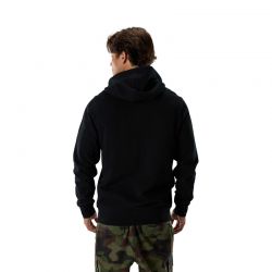 BLUZA Z KAPTUREM FOX HEAD FLEECE PO BLACK RED  ENDURO CROSS