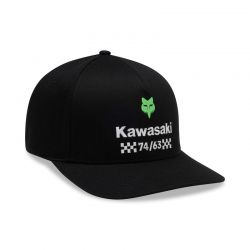 CZAPKA Z DASZKIEM FOX KAWASAKI FLEXFIT BLACK  ENDURO CROSS