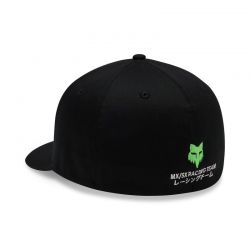 CZAPKA Z DASZKIEM FOX KAWASAKI FLEXFIT BLACK  ENDURO CROSS