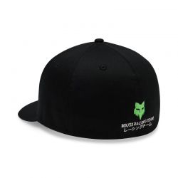 CZAPKA Z DASZKIEM FOX KAWASAKI FLEXFIT BLACK  ENDURO CROSS