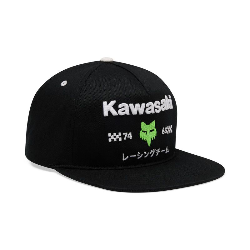 CZAPKA Z DASZKIEM FOX KAWASAKI SNAPBACK BLACK  ENDURO CROSS