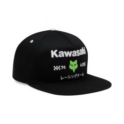 CZAPKA Z DASZKIEM FOX KAWASAKI SNAPBACK BLACK  ENDURO CROSS