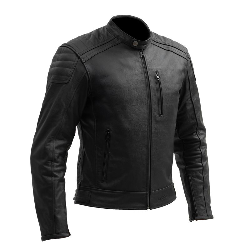 KURTKA MOTOCYKLOWA SKÓRZANA BROGER LEGEND BLACK 