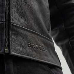 KURTKA MOTOCYKLOWA SKÓRZANA BROGER LEGEND BLACK 