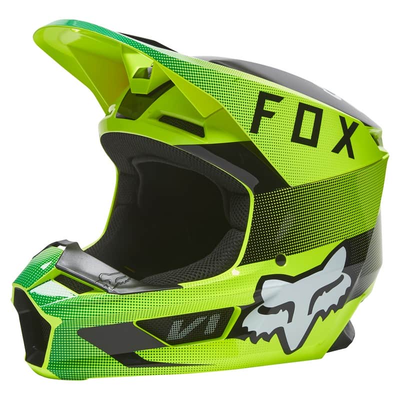 KASK FOX V1 RIDL FLUORESCENT YELLOW  ENDURO CROSS
