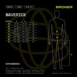 JEANSY MOTOCYKLOWE BROGER MAVERICK WASHED BLACK 