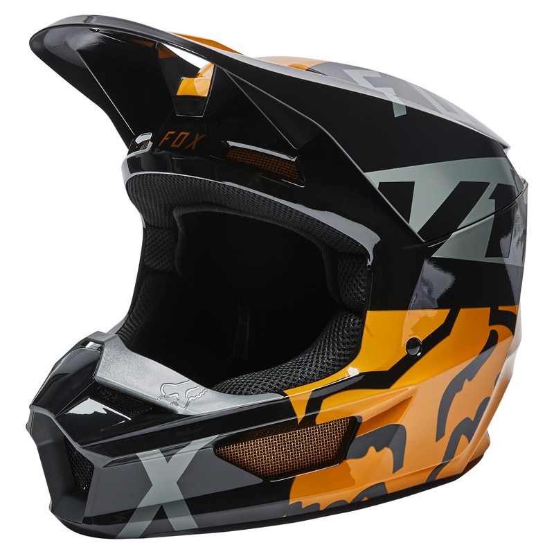 KASK FOX JUNIOR V1 SKEW BLACK/GOLD  ENDURO CROSS