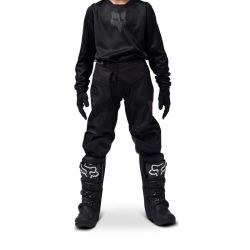 SPODNIE MOTOCYKLOWE JUNIOR FOX BLACKOUT BLACK  ENDURO CROSS