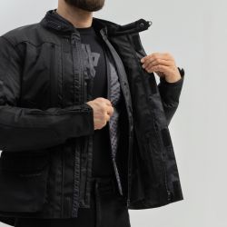 KURTKA MOTOCYKLOWA TEKSTYLNA BROGER OVERLAND BLACK 