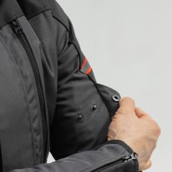 KURTKA MOTOCYKLOWA TEKSTYLNA BROGER OVERLAND BLACK DARK GREY RED 
