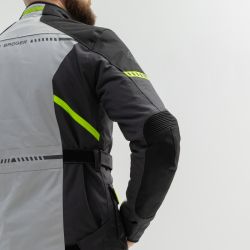 KURTKA MOTOCYKLOWA TEKSTYLNA BROGER OVERLAND BLACK GREY FLUO YELLOW 