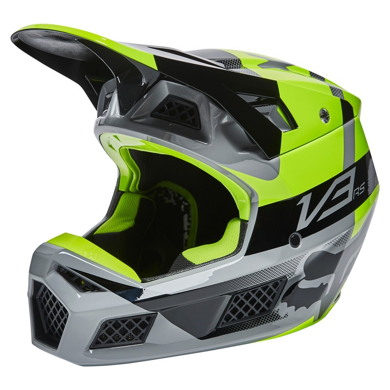 KASK FOX V3 RS RIET FLUORESCENT YELLOW  ENDURO CROSS