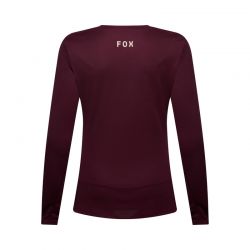 KOSZULKA ROWEROWA Z DŁUGIM RĘKAWEM DAMSKA FOX RANGER HEAD DARK MAROON  ENDURO CROSS