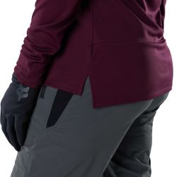 KOSZULKA ROWEROWA Z DŁUGIM RĘKAWEM DAMSKA FOX RANGER HEAD DARK MAROON  ENDURO CROSS